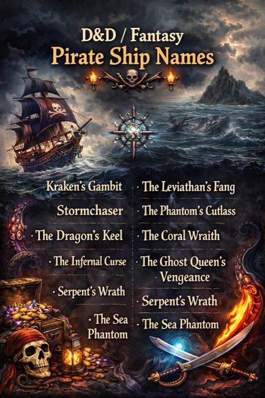 1000+ Pirate Ship Names (Cool, Unique & Funny Ideas) | Ideas & Generator
